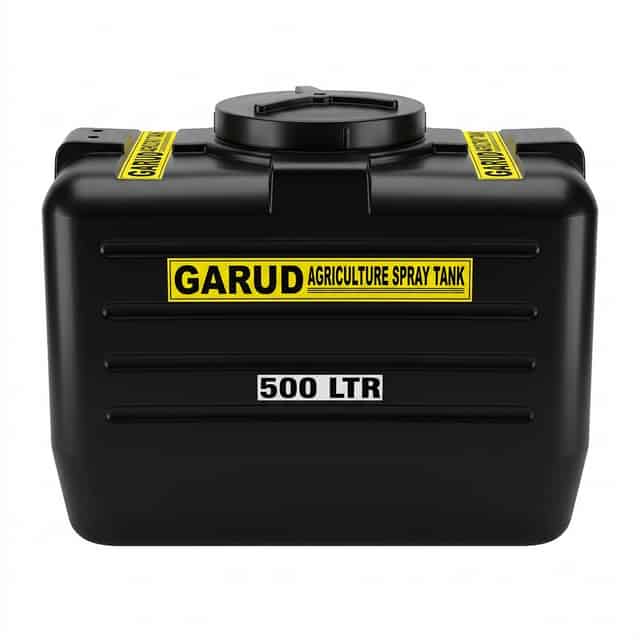 Rectangular Agriculture Sprayer Tank – Compact Body Design in Black color - Image 3