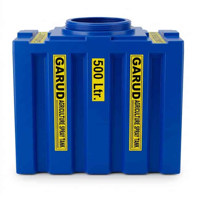 Rectangular Agriculture Sprayer Tank – Wide Body Design in Blue color - Image 4