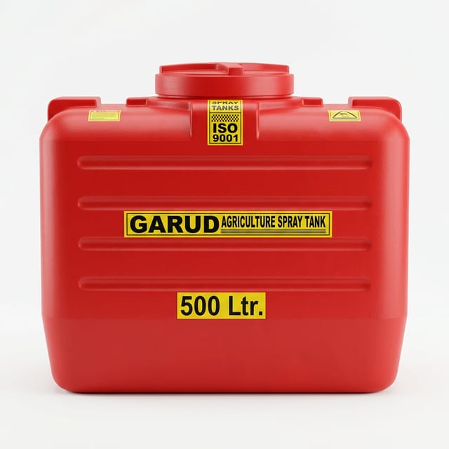 Rectangular Agriculture Sprayer Tank – Compact Body Design in red color - Image 1