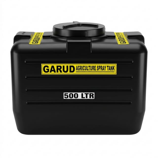 Rectangular Agriculture Sprayer Tank – Compact Body Design in Black color - Image 3