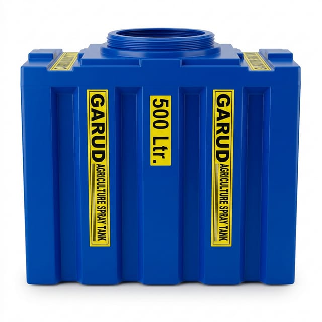 Rectangular Agriculture Sprayer Tank – Wide Body Design in Blue color - Image 4